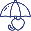 umbrella life icon